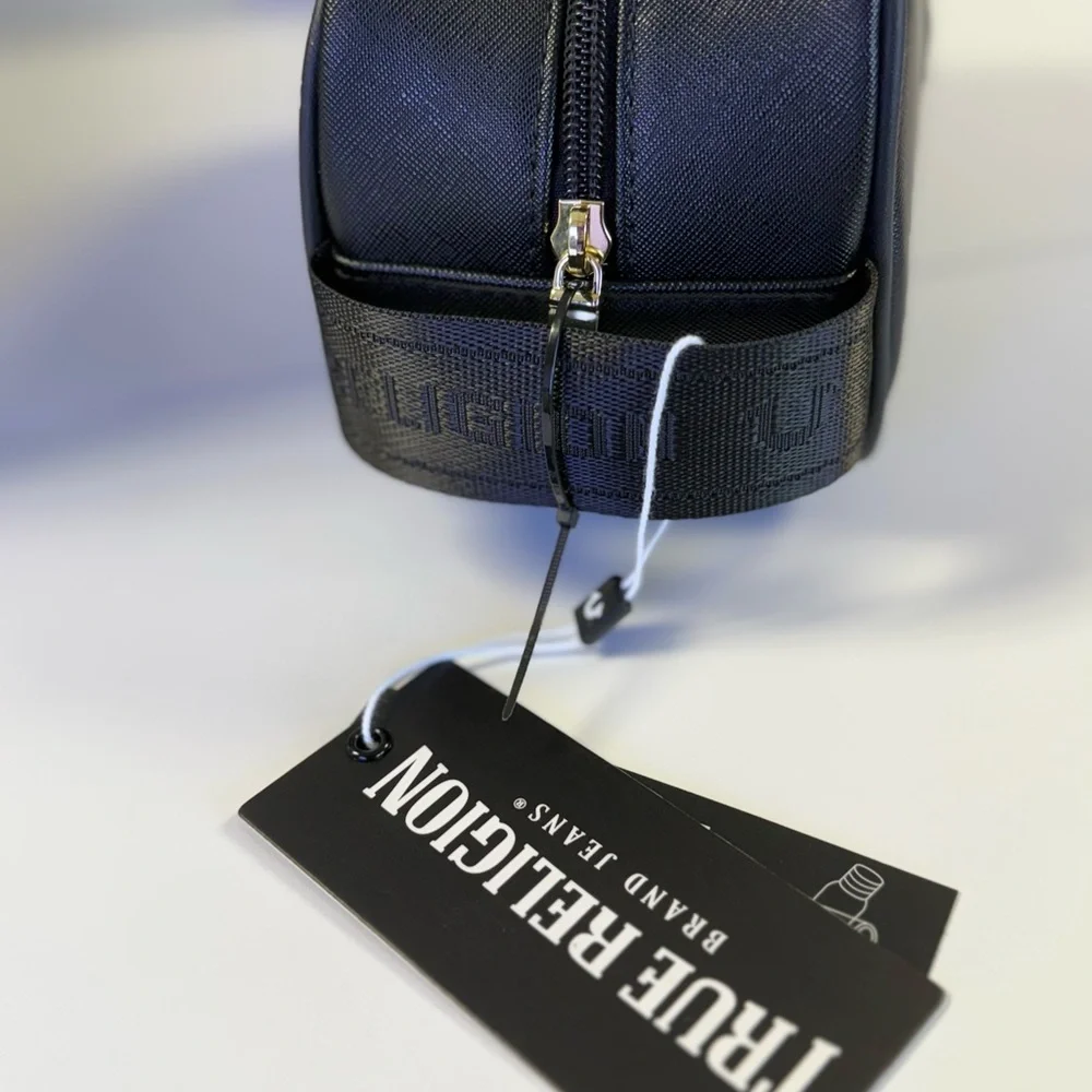 True Religion Black Toiletry Travel Bag NWT